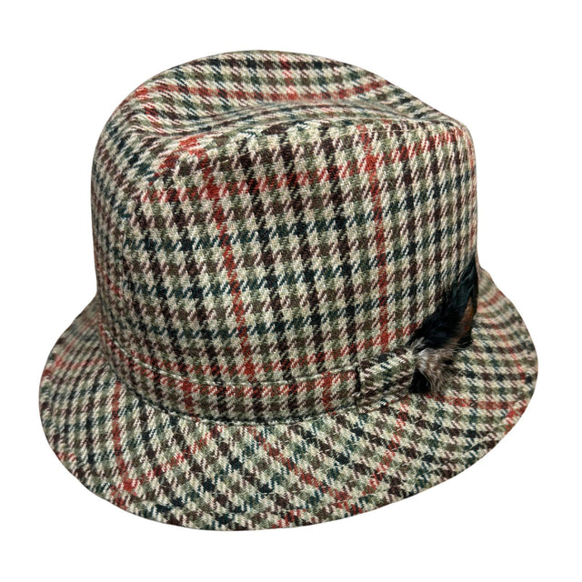 Failsworth Norfolk Mixed Fibre Drop Brim Hat - MADE IN UK - 59cm - Mixed Tweed