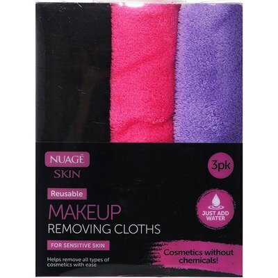 Nuage Reusable Make Up Remover Cloths Removing Cleansing - Pack of 3