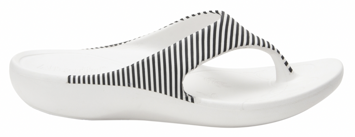 Alegria Womens Ode Flip Flop Thongs Summer Ultra-Lightweight Slip On - Stripes