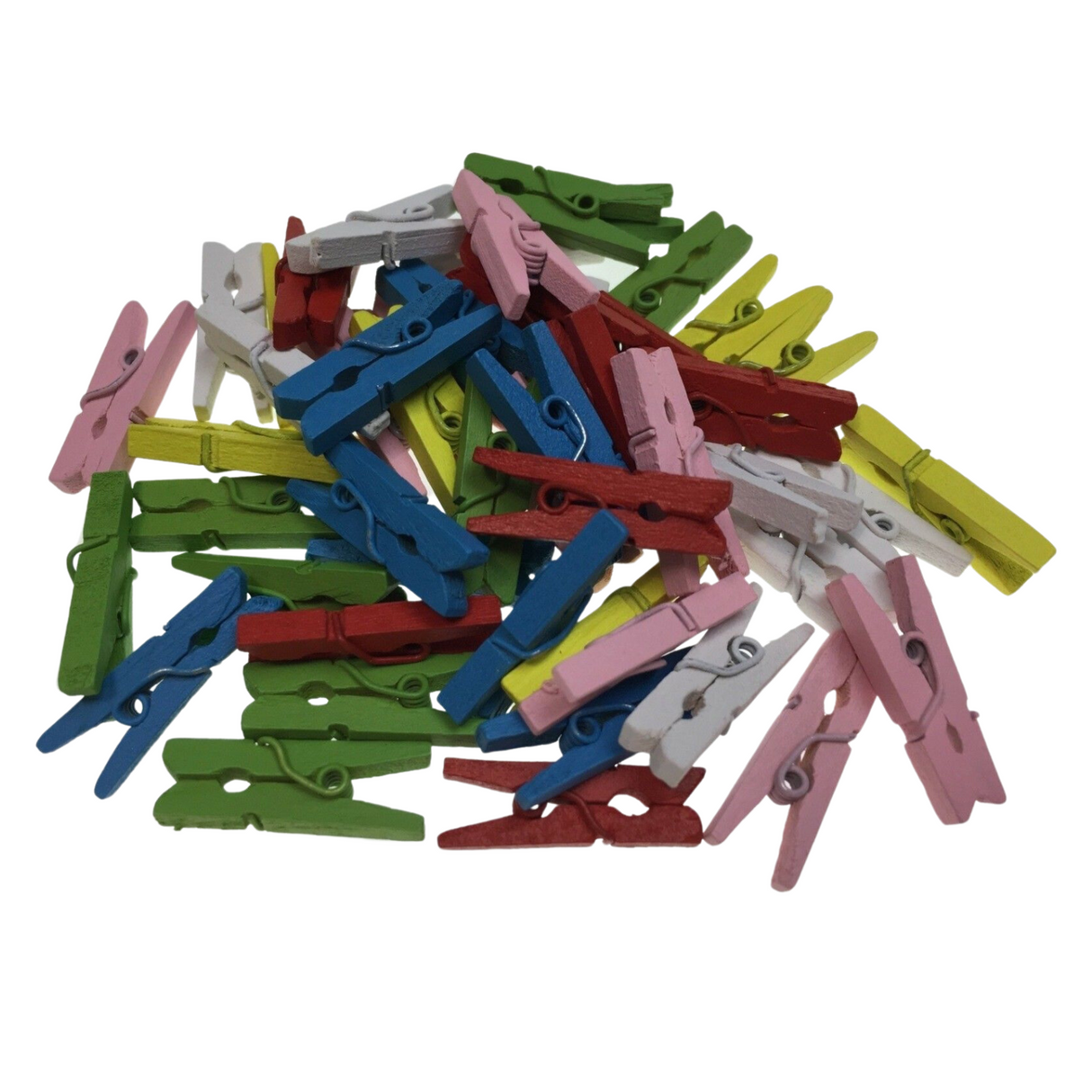 100pcs MINI WOODEN PEGS Natural Craft Baby Shower Clothes Pin Scrapbook 25mm