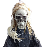 HALLOWEEN Moving Skeleton Skull Creepy Sound Activated Hanging Prop Scary Witch