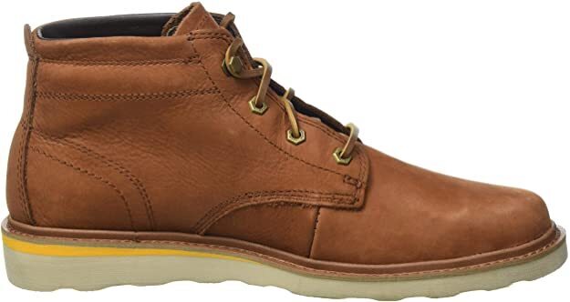 Caterpillar Mens Jackson Mid Leather Boots Shoes Chukka Desert CAT - Brown