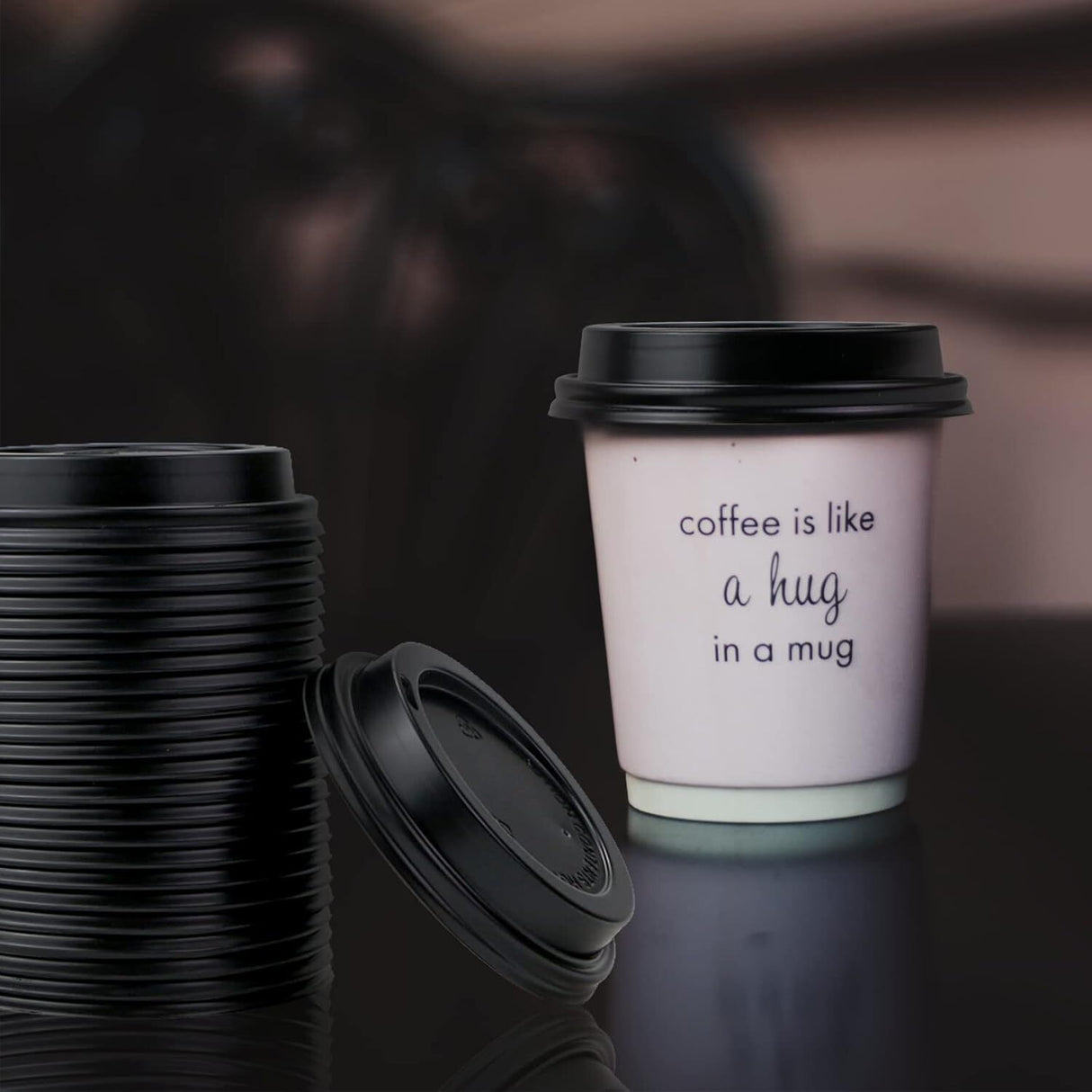 1000 Plastic Coffee Cup Lids Suits 8oz/10oz Cups Takeaway Take Away Bulk 80mm