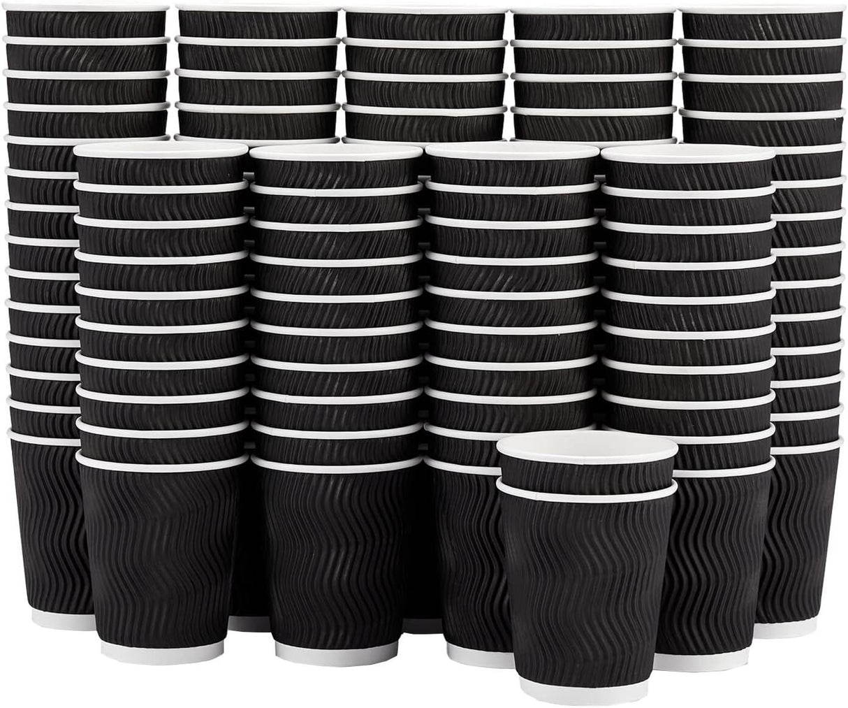 500 Triple Wall Paper Coffee Cups 8oz Takeaway Take Away Wax Free Bulk