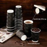 500 Triple Wall Paper Coffee Cups 8oz Takeaway Take Away Wax Free Bulk