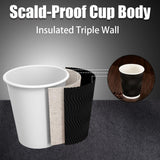 500 Triple Wall Paper Coffee Cups 8oz Takeaway Take Away Wax Free Bulk