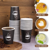 540x Disposable Coffee Cups with Lids 8oz Strong Takeaway Paper Take Away Bulk