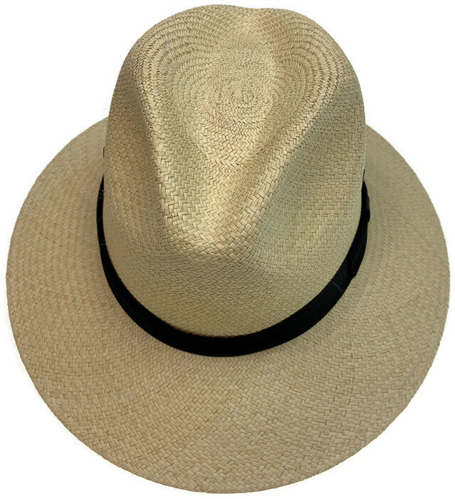 Luxury Genuine Panama Straw Hat Ecuadorian Fedora Wide Brim - Hand Woven in Ecuador MADE IN USA