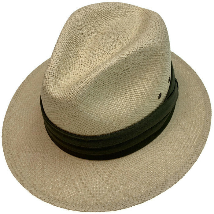 Luxury Genuine Panama Straw Hat Ecuadorian Fedora Brim - Hand Woven in Ecuador MADE IN USA