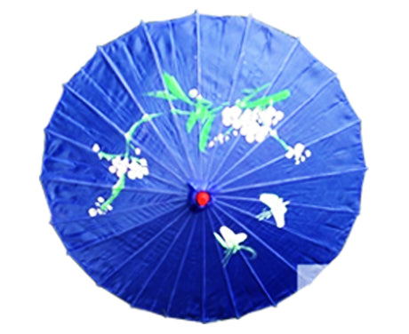 PARASOL UMBRELLA Chinese Japanese Bamboo Flower Pattern Fabric 80cm Diameter - Light Green