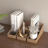 10x Cardboard Storage Organizer Bins BE Corrugated Pantry Shelf Boxes for Office & Garage Organization