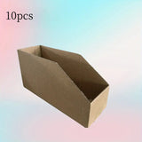 10x Cardboard Storage Organizer Bins BE Corrugated Pantry Shelf Boxes for Office & Garage Organization