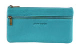 Pierre Cardin Ladies Womens Genuine Soft Leather Italian Wallet - Turquoise