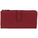 Pierre Cardin Womens RFID Italian Leather Wallet Purse Credit Card Holder - Red