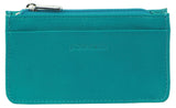 Pierre Cardin Ladies Womens Soft Italian Leather Coin Purse Holder Wallet - Turquoise