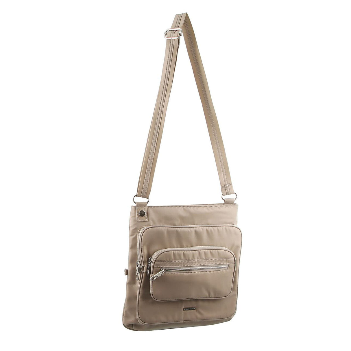 Pierre Cardin Nylon Cross Body RFID Anti-Theft Slash Proof Bag - Taupe