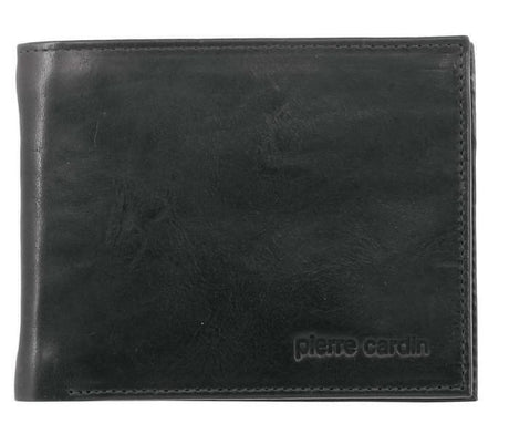 Pierre Cardin Mens Soft Rustic Leather RFID Protected Wallet - Black