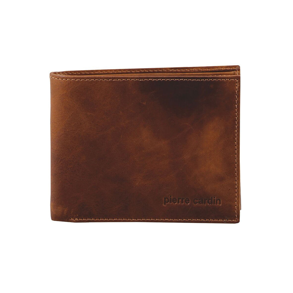 Pierre Cardin Mens Soft Rustic Leather RFID Protected Wallet - Cognac