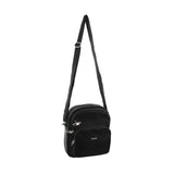 Pierre Cardin Nylon Shoulder Cross Body RFID Anti-Theft Slash Proof Bag Travel - Black