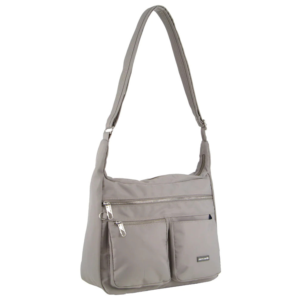 Pierre Cardin Anti-Theft Cross Body Bag RFID Slash Proof Travel - Taupe