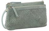 Pierre Cardin Woven Ladies Crossbody/Clutch Bag - Mint