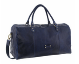 Pierre Cardin Pierre Cardin Smooth Leather Overnight Bag Luggage Weekend Duffle - Midnight