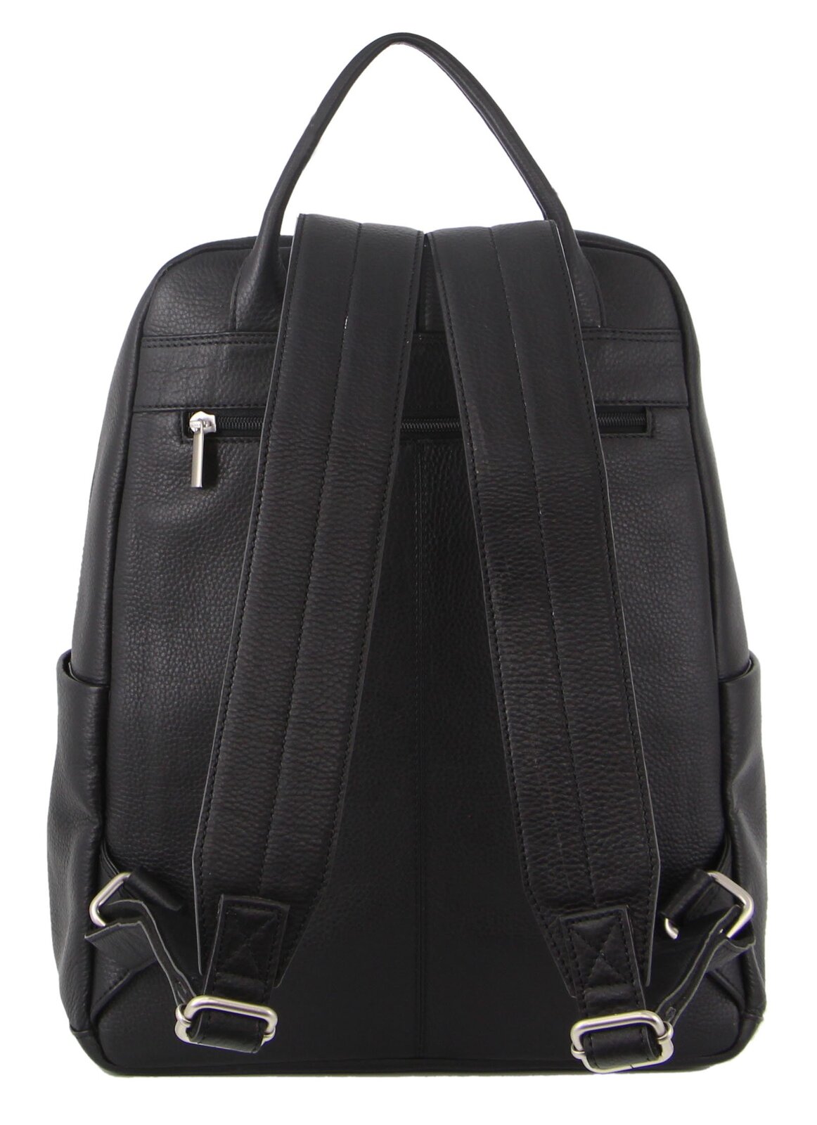 Pierre Cardin Mens Leather Business Backpack - Black