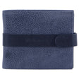 Pierre Cardin Mens RFID Woven-Embossed Leather Tab Wallet - Navy