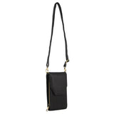 Pierre Cardin Ladies Leather Cross Body Bag/Wallet Bag/Clutch Wallet - Black