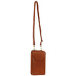 Pierre Cardin Ladies Leather Cross Body Bag/Wallet Bag/Clutch Wallet Small Flap - Cognac