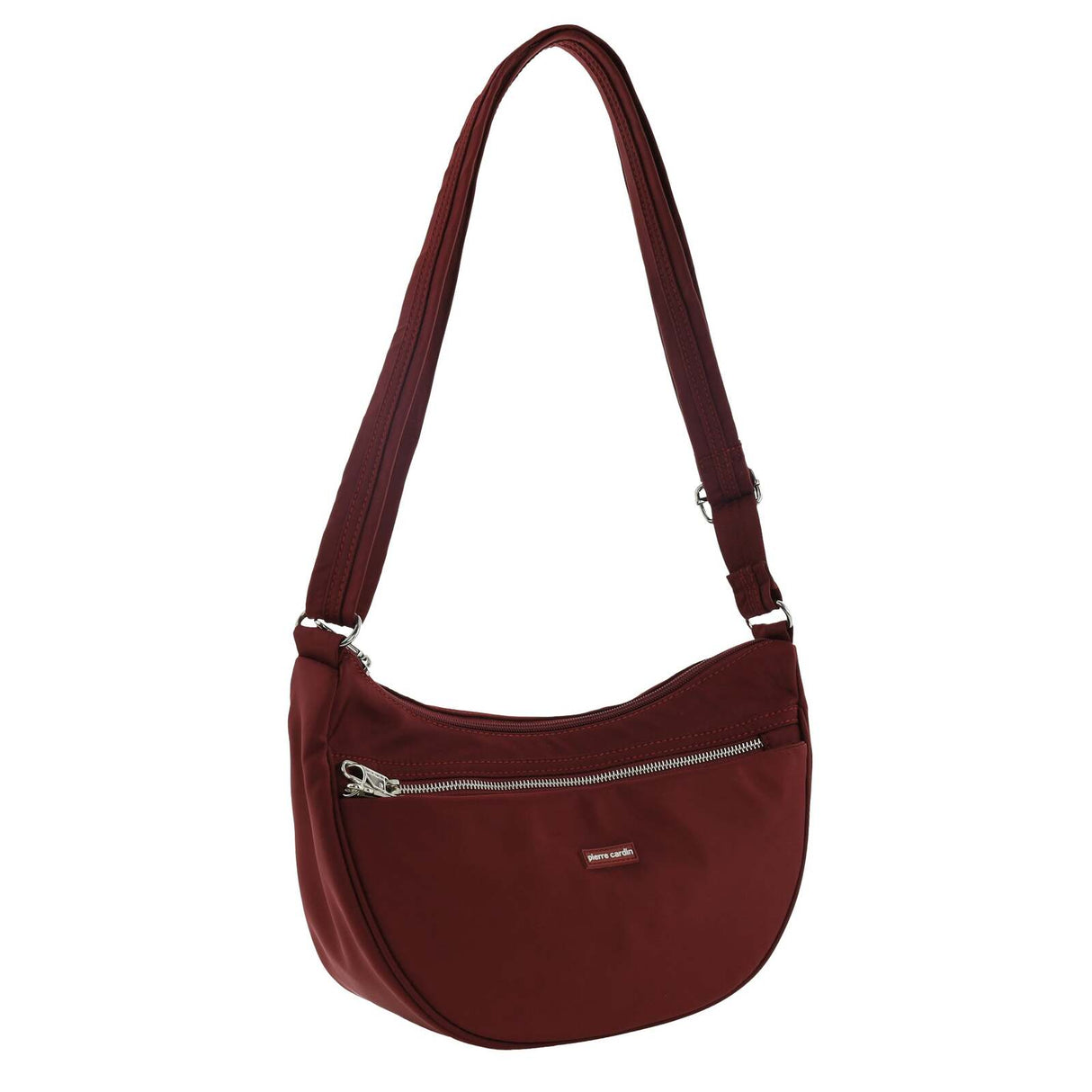 Pierre Cardin Slash Proof Anti Theft RFID Nylon Crossbody Bag in Wine