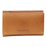 Pierre Cardin Womens Soft Italian Leather RFID Purse Wallet Rustic - Cognac