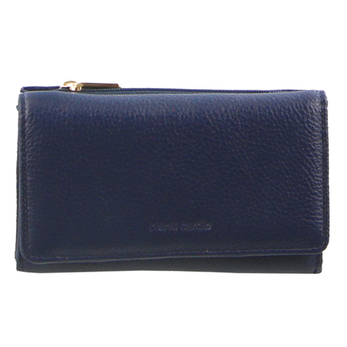 Pierre Cardin Ladies Womens Soft Italian Leather RFID Purse Wallet Rustic - Navy