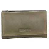 Pierre Cardin Womens Soft Italian Leather RFID Purse Wallet Rustic - Olive