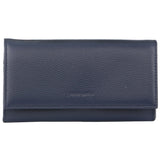 Pierre Cardin Ladies Womens Soft Italian Leather RFID Purse Wallet - Navy