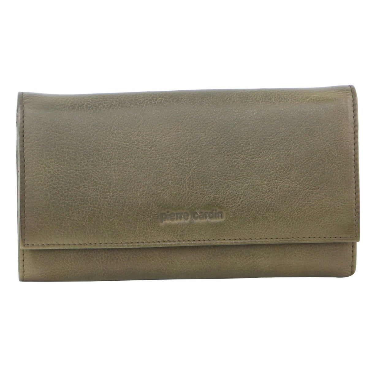 Pierre Cardin Womens Soft Italian Leather RFID Purse Wallet - Olive