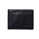 Pierre Cardin Mens Genuine Italian Soft RFID Bifold Slim Wallet - Black