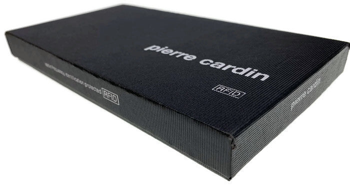 Pierre Cardin RFID Mens Wallet Bi-Fold Genuine Italian Leather w GIFT BOX  - Brown