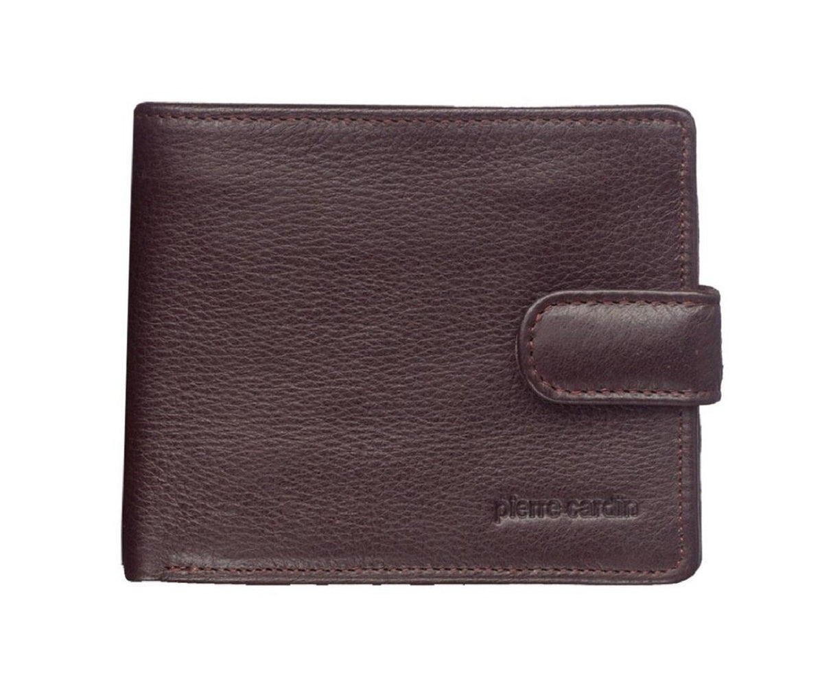 Pierre Cardin RFID Mens Wallet Bi-Fold Genuine Italian Leather w GIFT BOX  - Brown