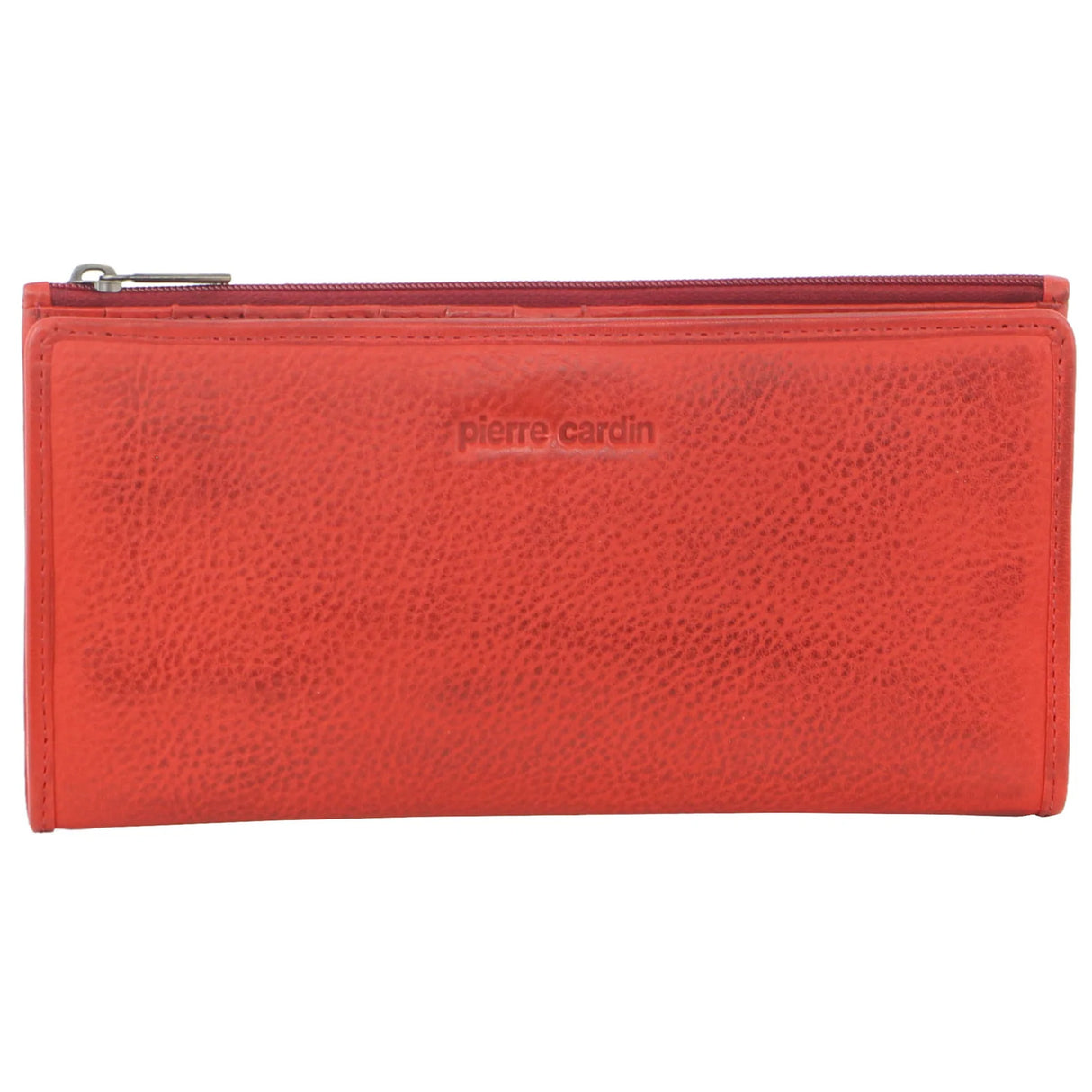 Pierre Cardin Womens Soft Italian Leather RFID Purse Wallet - Red