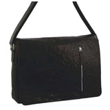 Pierre Cardin Computer 15" Laptop Bag Messenger Cross Body Business Shoulder - Black