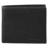 Pierre Cardin Mens Leather Wallet Tri-Fold Credit Card Slots Flap RFID - Black