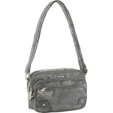 Pierre Cardin Anti-Theft Cross Body Bag Slash Proof RFID Blocking - Grey-Camo