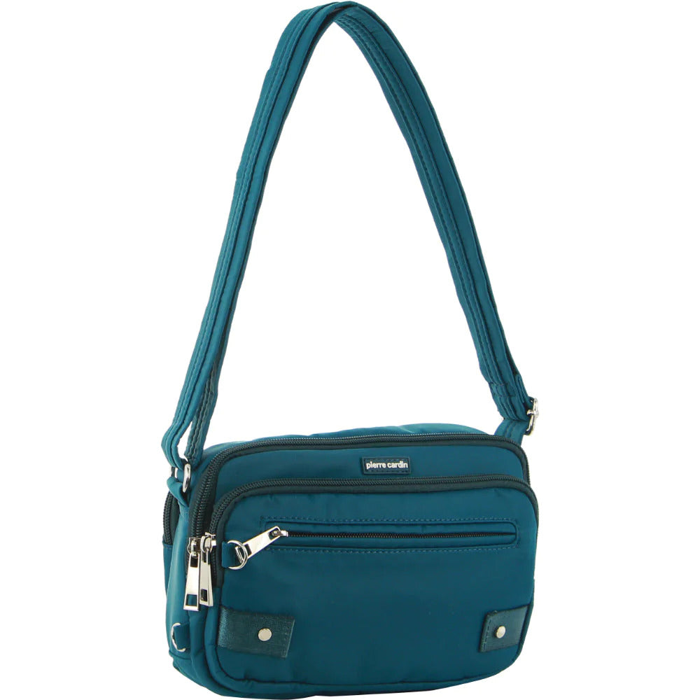 Pierre Cardin Anti-Theft Cross Body Bag Slash Proof RFID Blocking - Turquoise