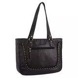 Pierre Cardin Womens Leather Stud Detail Tote Bag in Black