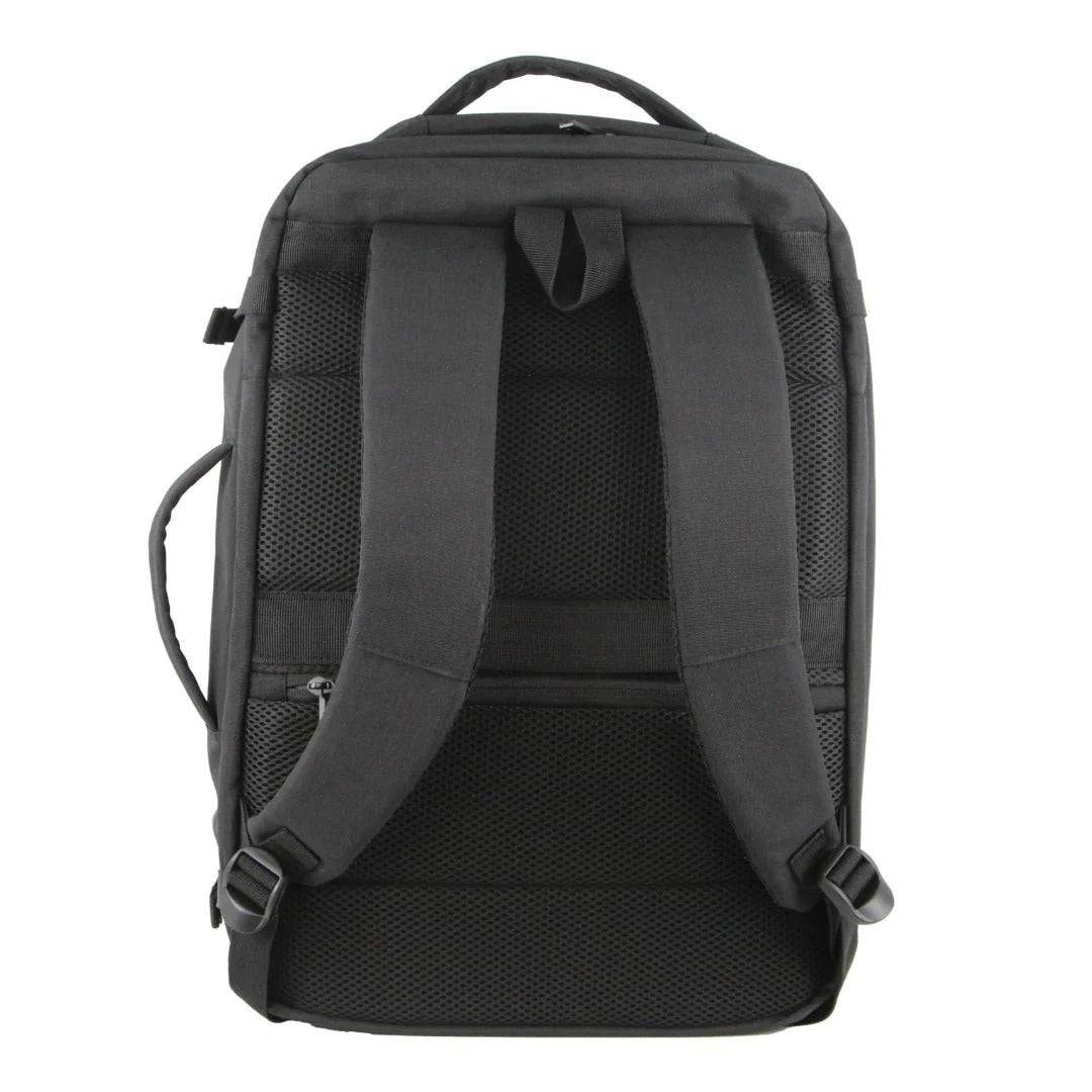 Pierre Cardin Mens Travel & Business Backpack with Built-in USB Port - Black