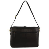 Pierre Cardin 13" Leather Laptop Computer Business Bag in Black