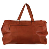 Pierre Cardin Leather Rustic Overnight Bag Travel Duffle Duffel - Cognac