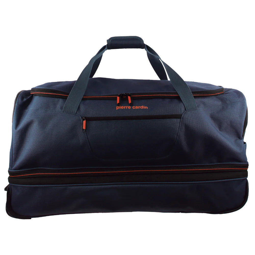 Pierre Cardin Trolley Bag Large Soft Travel Luggage Wheeled Duffle 82 Cm - Navy