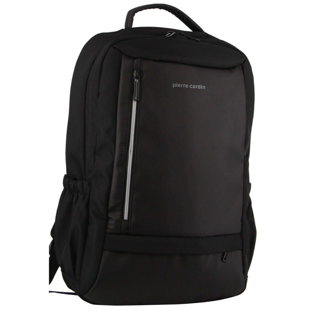 Pierre Cardin Travel & Business Backpack Bag w/ Built-In USB Port in Black